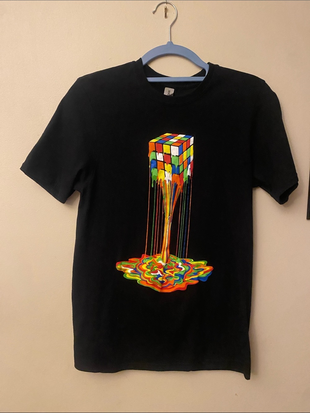 Melting Rubik Cube Design graphic tee